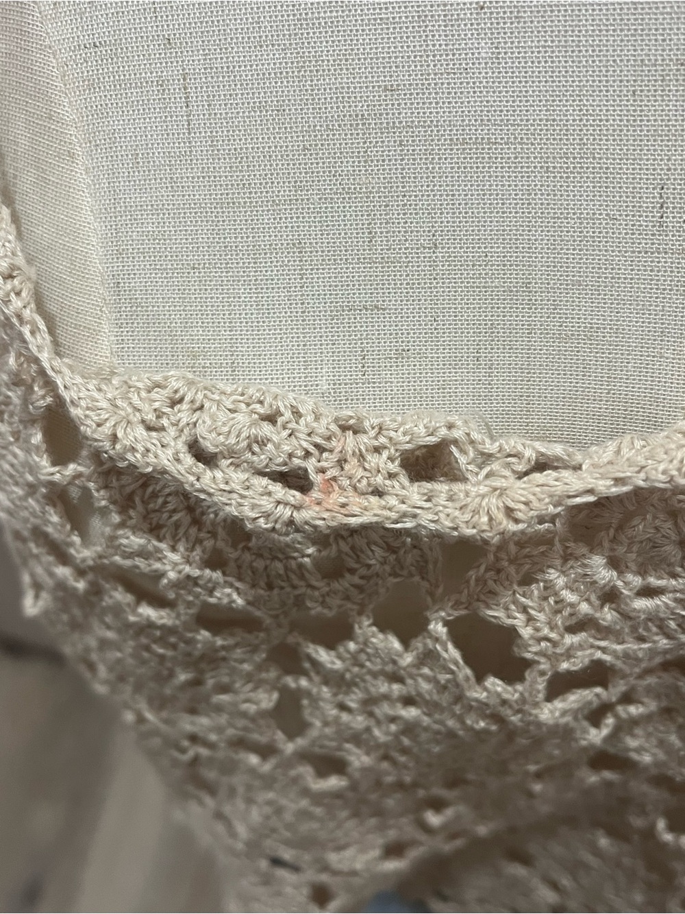ZOEY Beige Hand Crochet Boho Sweater Top - Picture 6 of 7